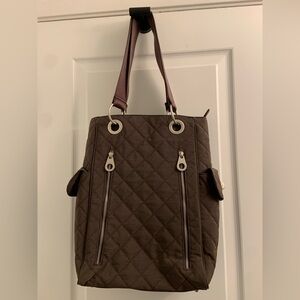 Quilted Brown Baggallini Tote Bag